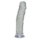 Crystal Clear Medium Dong gelové dildo s přísavkou čiré