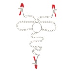 BASIC X skřipce na bradavky a klitoris červené
