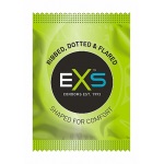 EXS kondomy 3 in 1 vroubkované, s výstupky, rozšířené - 1 ks